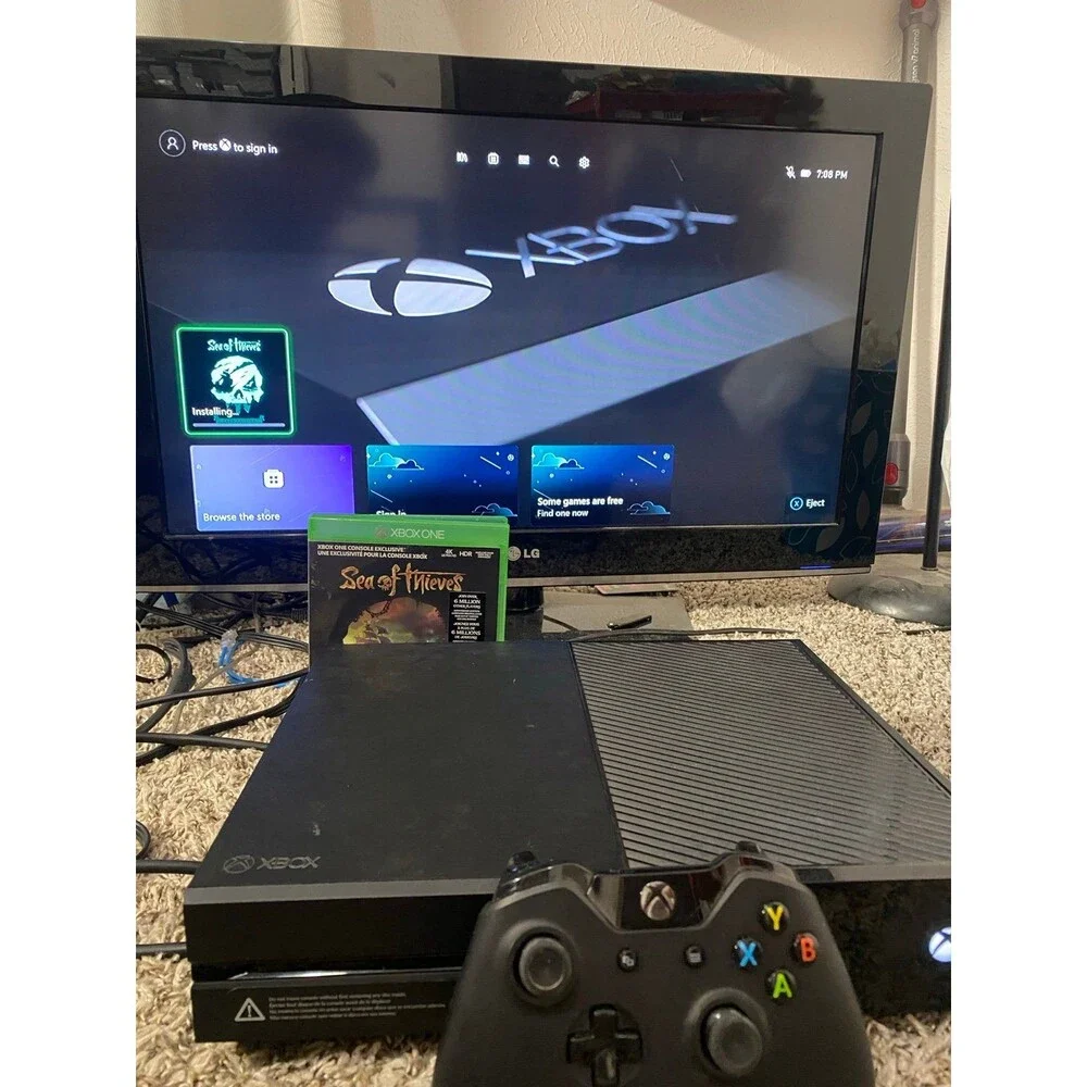 Microsoft Xbox One 1TB Black Console with Controller & Cords Tested And Working